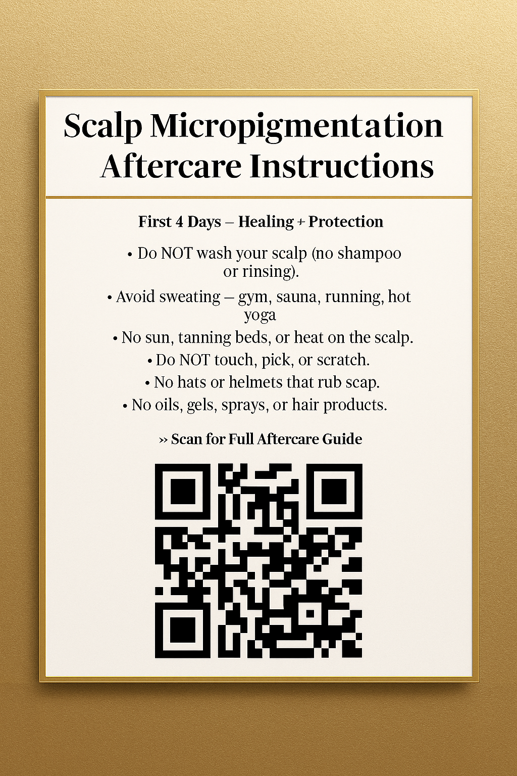 SMP Aftercare Card | Instant Download – Beauty Marks Luxe